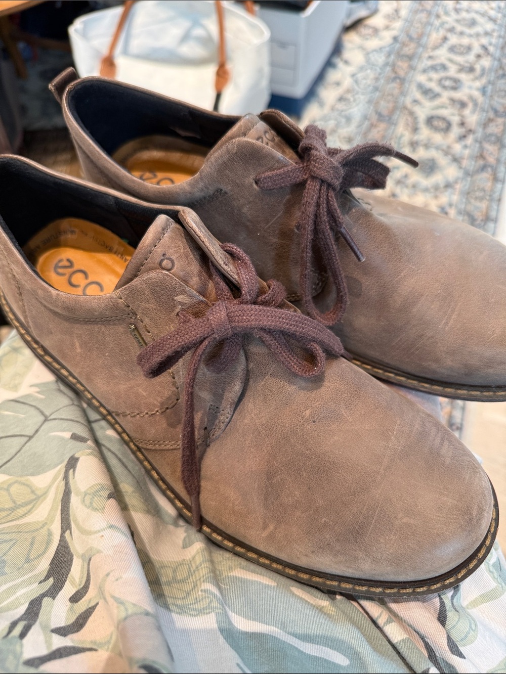 Ecco Men’s Brown Leather Shoes 43/ US 9/9.5
